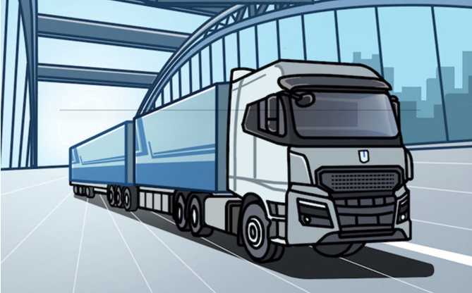 遠(yuǎn)程新能源雙掛汽車列車長(zhǎng)啥樣？