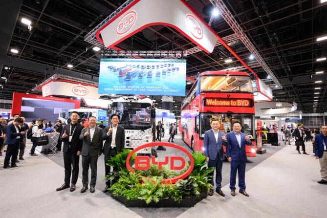 比亞迪亮相新加坡SITCE 2024，以創新實力助力綠色未來！